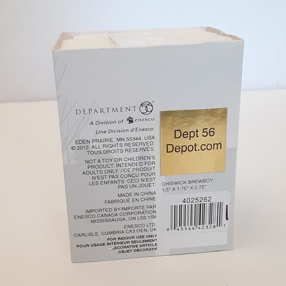 Department 56 Dickens Village Series Chiswick Brewboy Figure Christmas 2012 - Picture 10 of 10